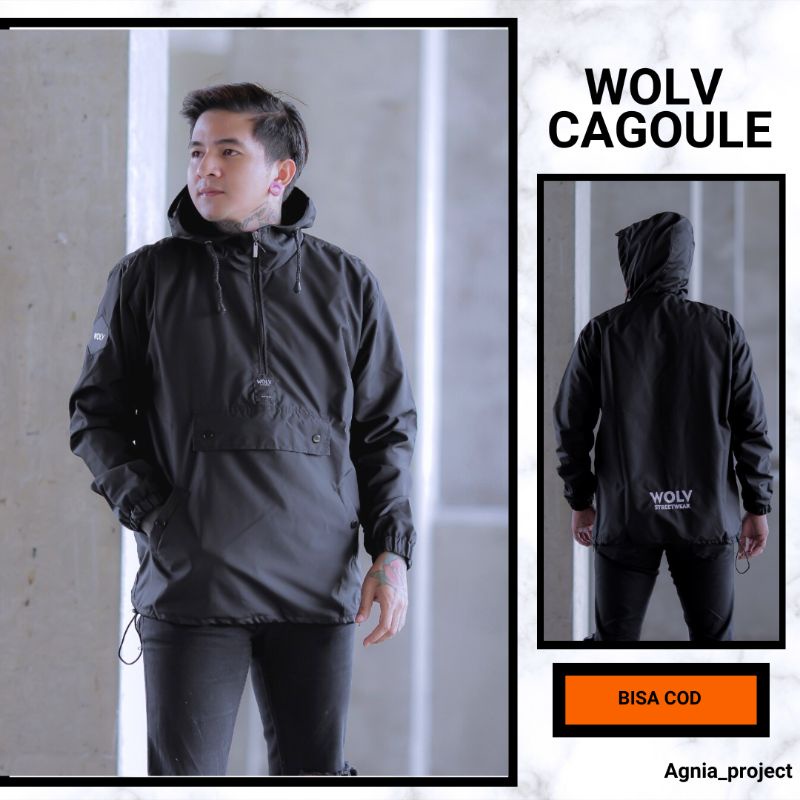 Wolv Jaket Cagoule Pria Parasut Original Distro Bandung