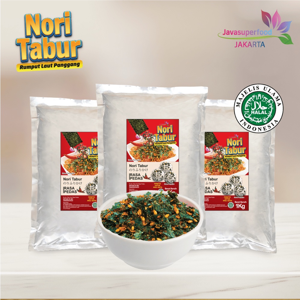 Nori Tabur Rumput Laut Panggang - Rasa Pedas- 1Kg