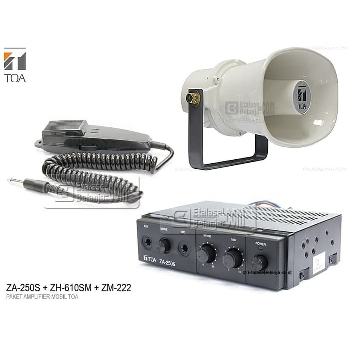 AUDIO MOBIL PAKET AUDIO MOBIL - AMPLIFIER MOBIL TOA ( AMPLIFIER + MIC + SPEAKER )