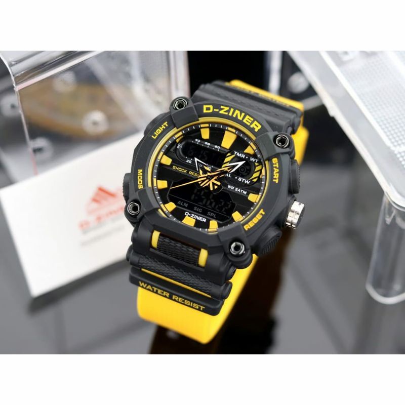 Jam Tangan Dziner Kasual Dualtime Waterproof Terlaris Fashion Bisa COD