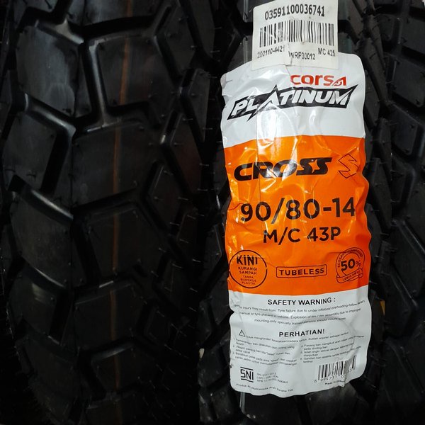 Ban motor matic Corsa Cross S 90 80 14 platinum tubeless
