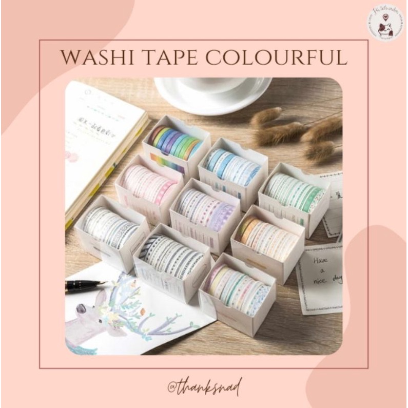 

Washi Tape Colourful 4pcs