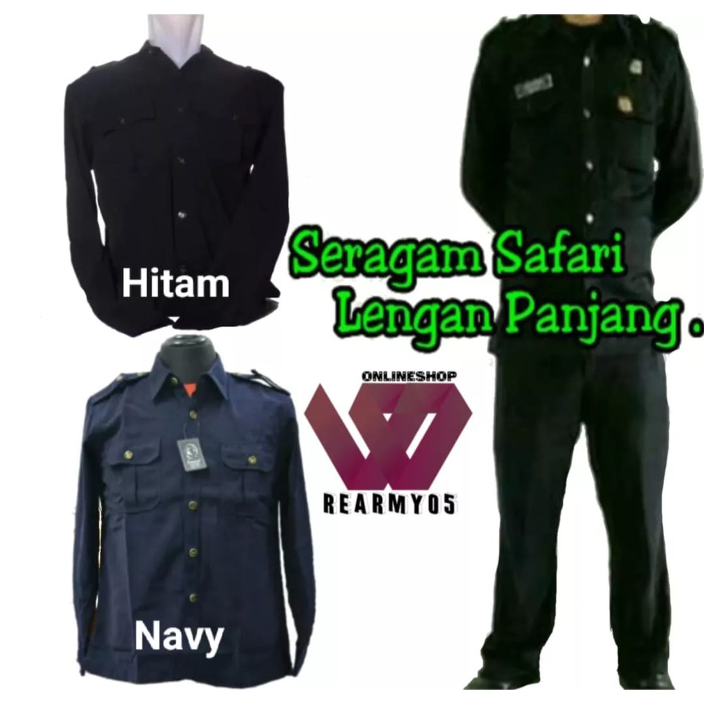 Jual Grosir Seragam Safari Lengan Panjangseragam Safari Securityseragam Safari Satpamseragam 