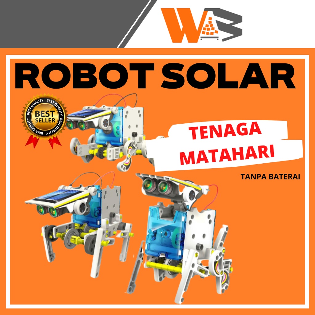 COD Mainan Edukasi Anak Robot Solar Permainan Edukasi Rakit Robot Diy 13 In 1 Robotik Toys Kids D19