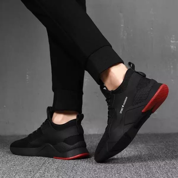 PROMO Termurah....!!! Sepatu Import SPORT Pria Sepatu Korea Unisex - Black Luci 313