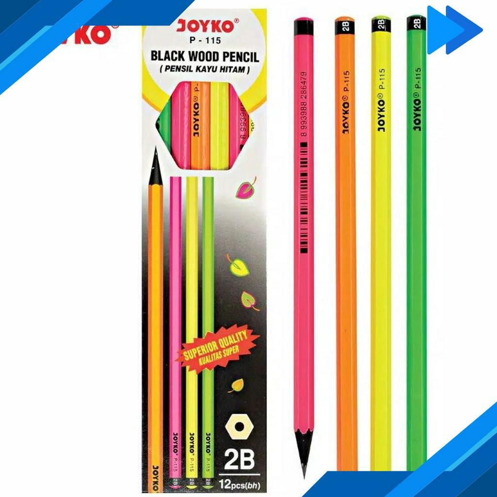 

DISKON Pensil 2B P115 Joyko Black Wood Pencil Harga Per Lusin