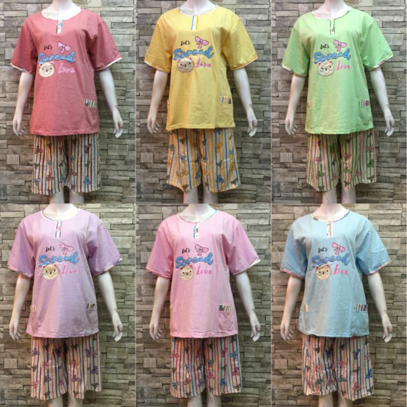Baju tidur sielie Jumbo celana combinasi - Piyama wanita dewasa kaos Premium