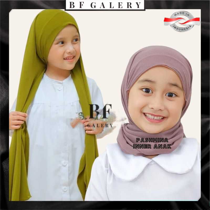 BFJ026 Pashmina Instan Inner Anak 2IN1 Bahan Diamond Lembut Jilbab Anak Instan Hijab Jakarta TERBARU