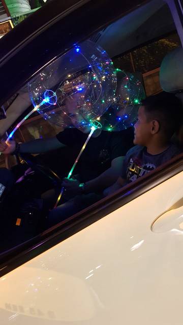BALON LED TRANSPARAN GAGANG 3V DC BATERAI