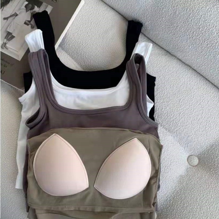 Crop Tank Top Bra Atasan Wanita  / Tanktop Basic Elastis Bahan Premium-8