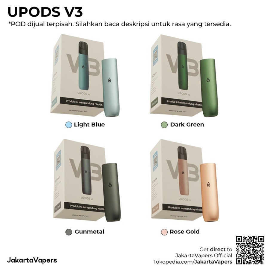 VAPOOR VAPEE UPODS V3 ORIGINAL 100% / U PODS V3