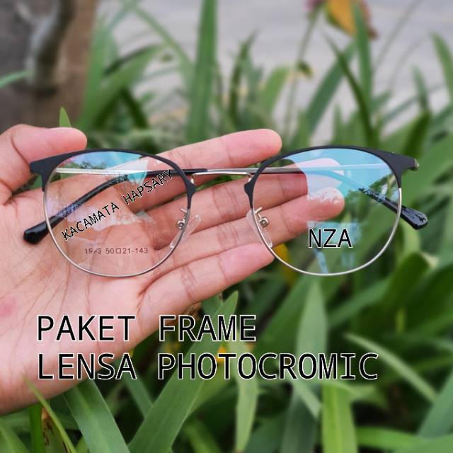 FRAME KACAMATA MINUS TRENDY | PAKET FRAME + PHOTOCROMIC | KACA MATA PRIA DAN WANITA | KACAMATA 1976