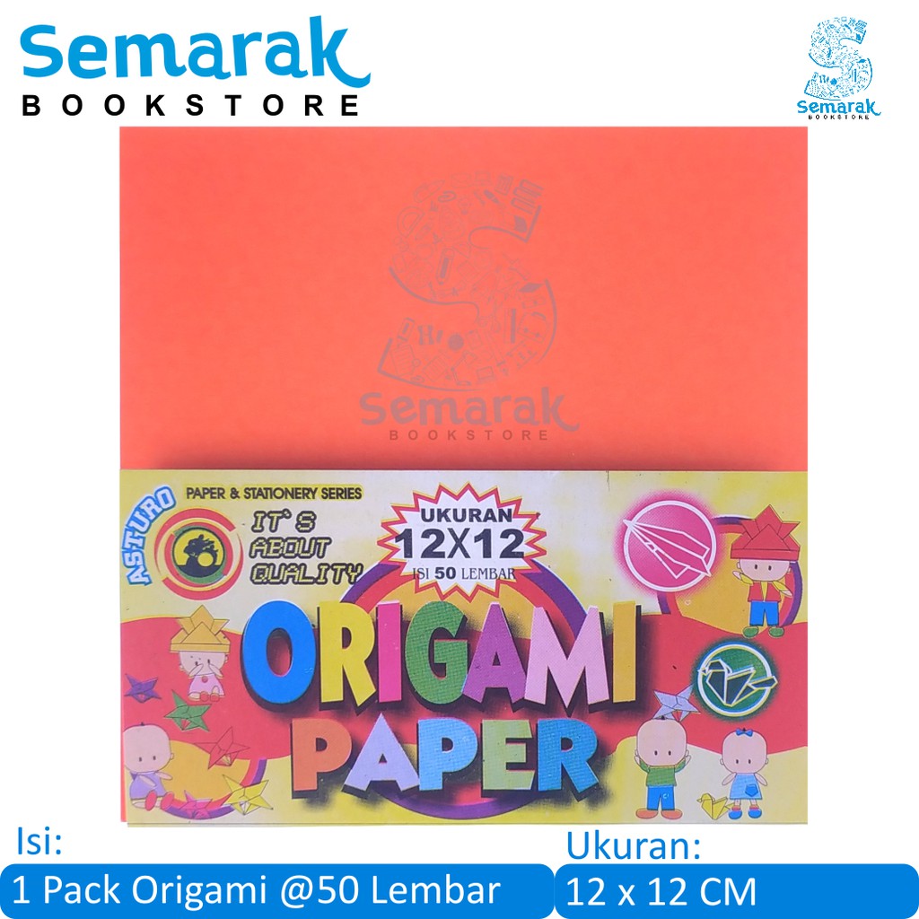 

Kertas Warna Asturo Origami Paper 12 X 12 CM [1 Pack / 50 Lembar]