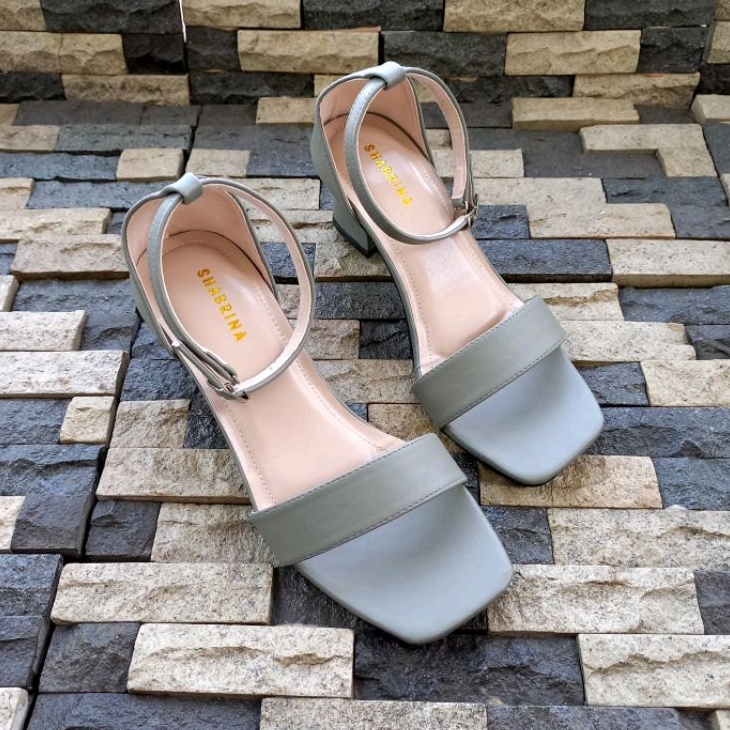 Shabrina Heels Olivia Gray Sepatu Big Size Jumbo 41-45