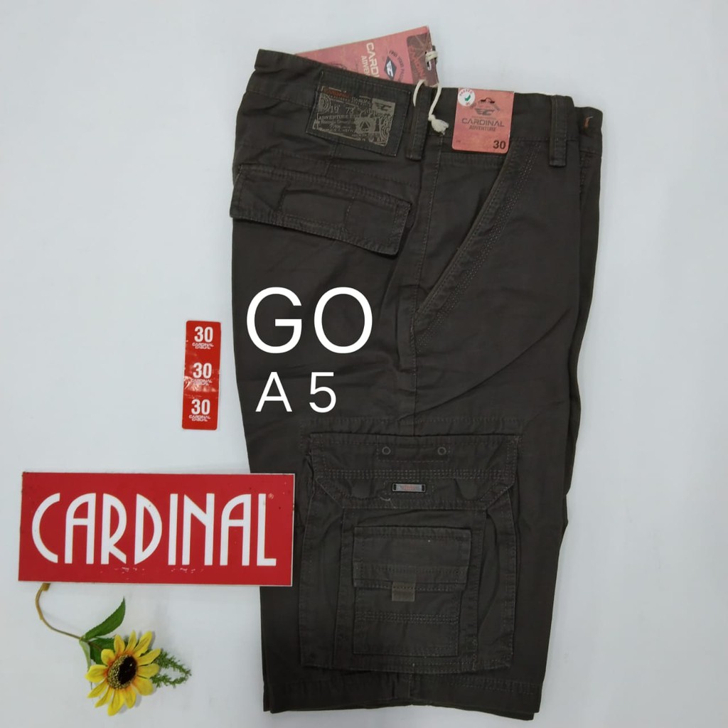 gof 30-KPL 1 CARDINAL KEMPOL CASUAL Celana Pendek Cowok Celana Kempol/Cargo Fashion Pria Bagus