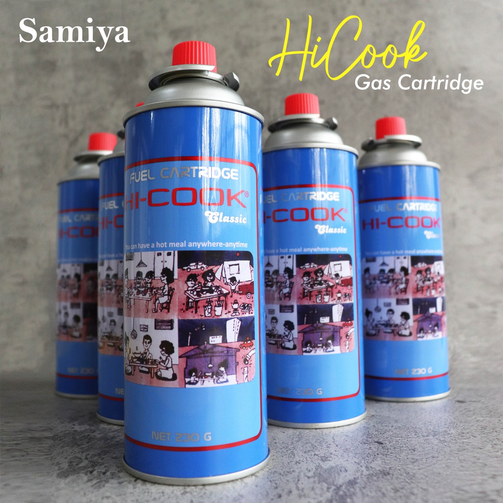 gas hicook 230gram / mini gas portable hi cook 100% ORIGINAL NO REFILL OPLOS