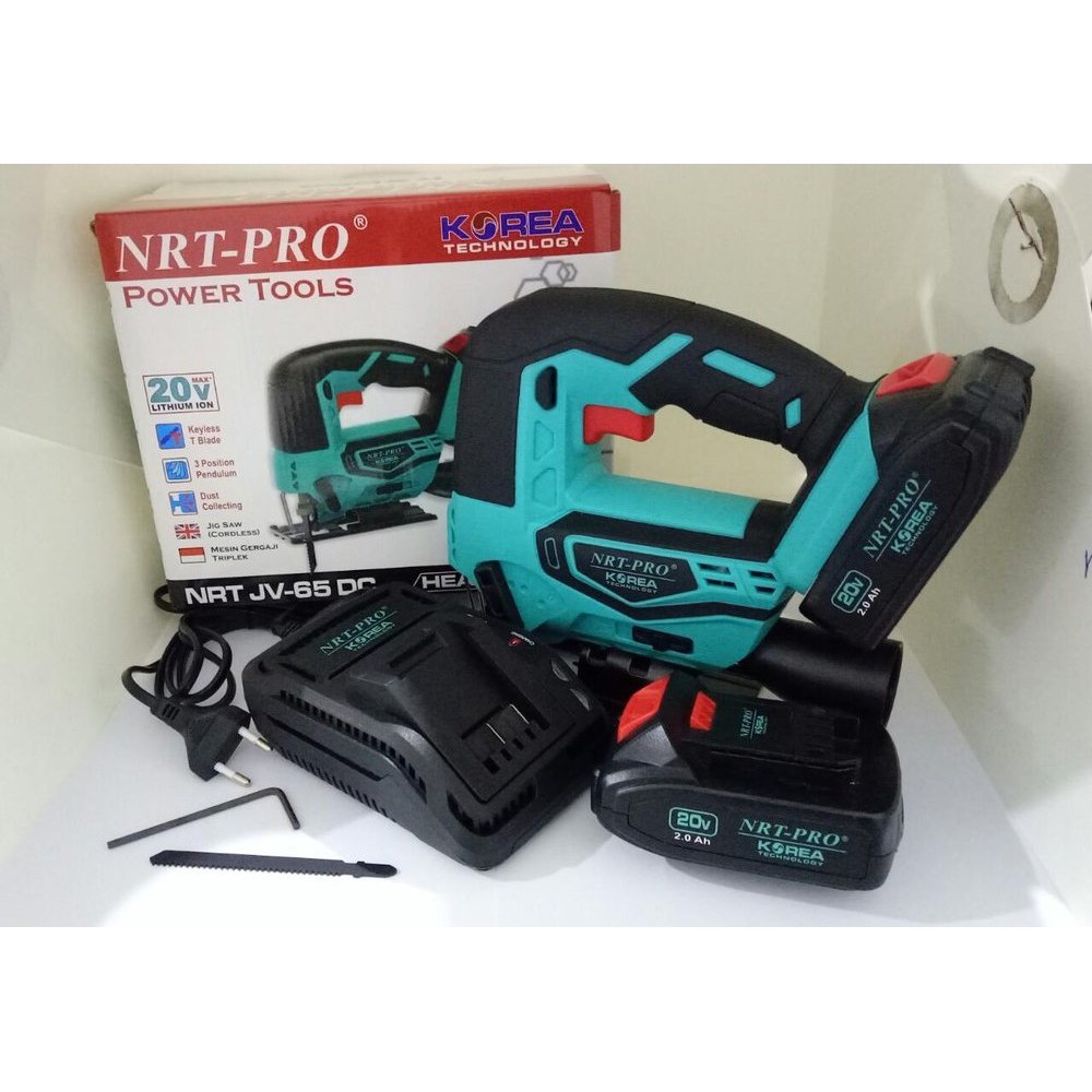 Mesin Jigsaw Cordless 20V NRT PRO Jigsaw Baterai