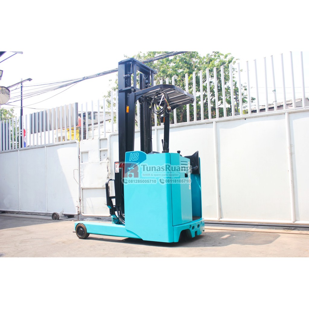 Reach Truck Forklift Elektrik 1.8 Ton Bekas Ready