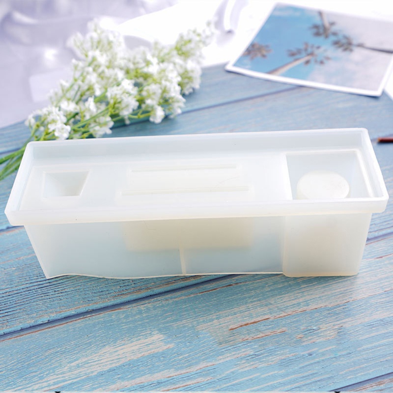 SIY  3 in 1 Multifunctional Pen Holder Photo Frame Resin Molds Picture Frame Pen Pencil Cup Holder Home Office Ornaments Mold