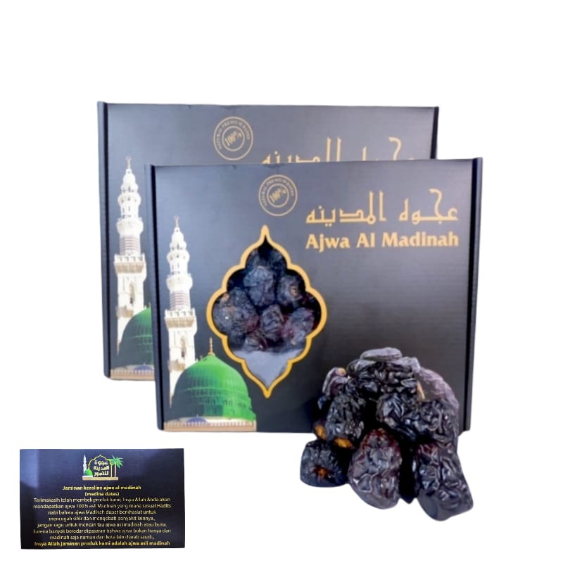 kurma ajwa//nabi madinah premium super jumbo//besar-besar kemasan dus 1kg