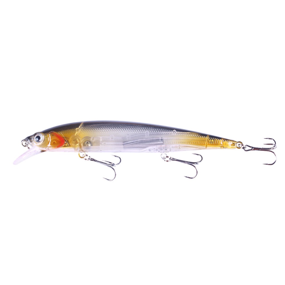 HENGJIA 10PCs New 14cm/18g 3D Eyes Umpan Floating Minnow Bentuk Ikan Fishing Lures 3D Eyes Artificial Hard Bait