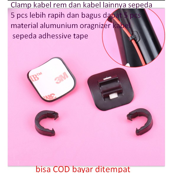 Clamp kabel rem dan kabel lainnya sepeda 5 pcs lebih rapih dan bagus dapat 5 pcs material alumunium