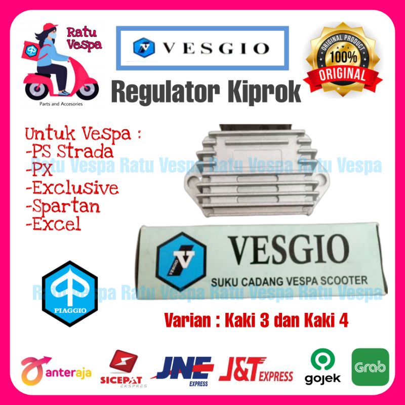 Regulator/Kiprok kaki 3 dan 4 Vespa Strada,PX,Exclusive,Excel VESGIO