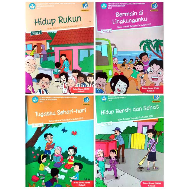 Buku Paket Tematik SD Kelas 2 Tema 1,2,3,4 Semester 1 Buku Paket SD K13