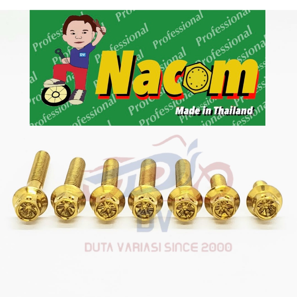 NACOM DV Paketan Baut Tutup Radiator Aerox,Nmax,Lexi