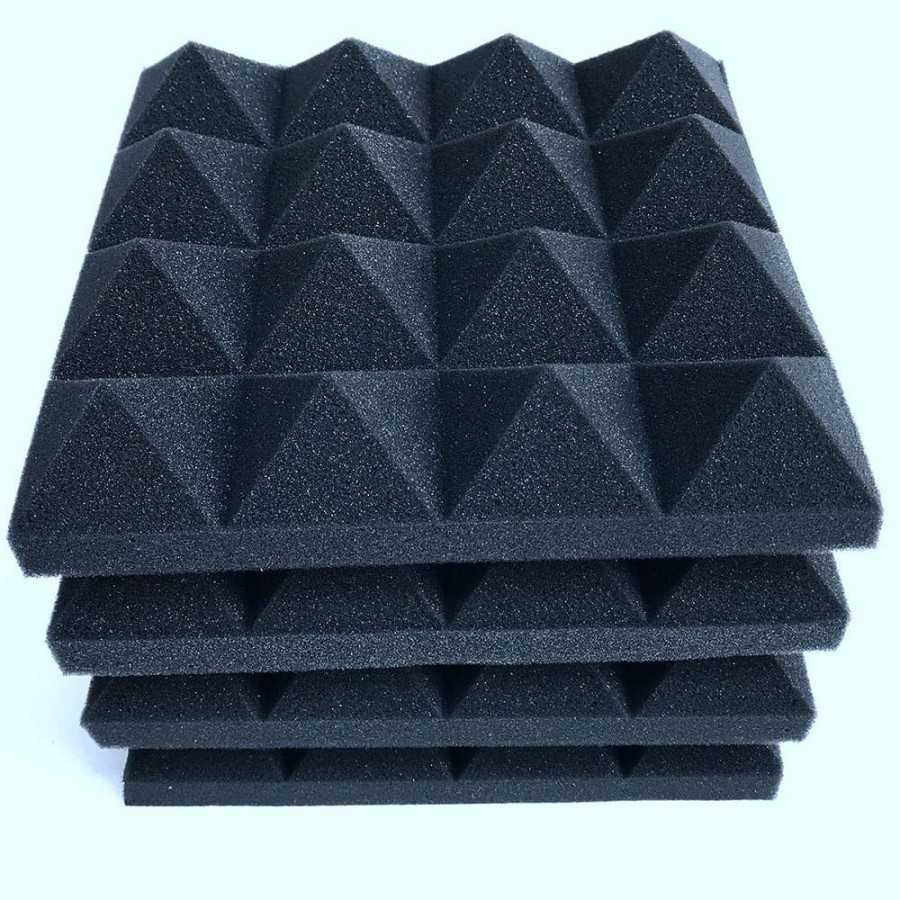 JROD 12PCS Busa Peredam Suara Studio Soundproof Foam 25x25x5CM