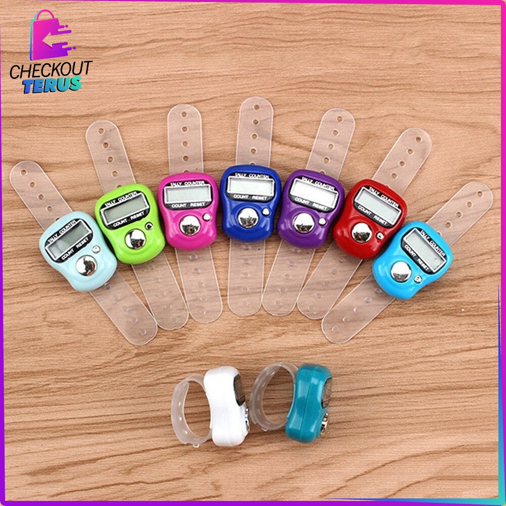 CT C205 Tasbih Digital Mini Tally Counter Tasbeh Kecil Manual Digital Finger Counter Import Alat Hitung Jari Tangan