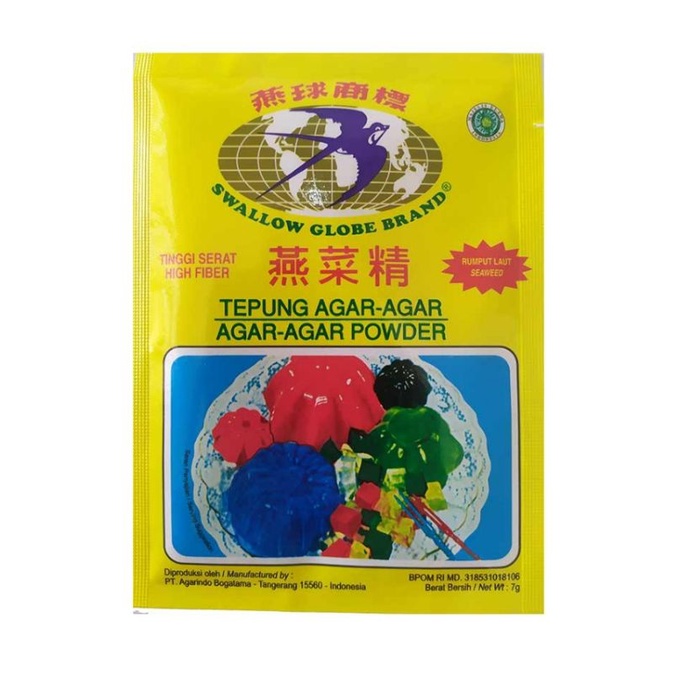 

Agar agar swallow globe 7gr