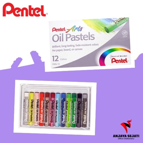 

Oil Pastels | Crayon Pentel 12 Warna