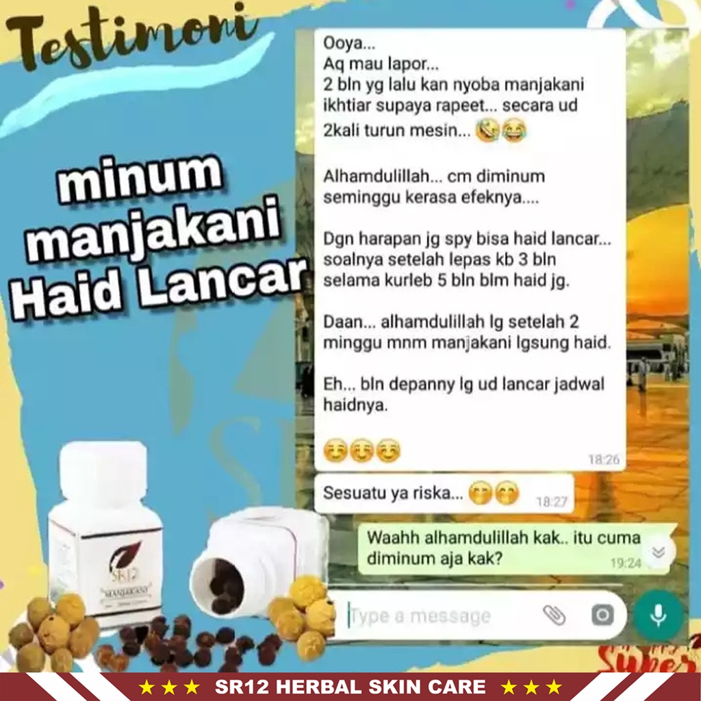 Manjakani SR12 | Manja SR12 Herbal | Manja Butir &amp; Manja Kapsul | Solusi Masalah Kewanitaan SR12