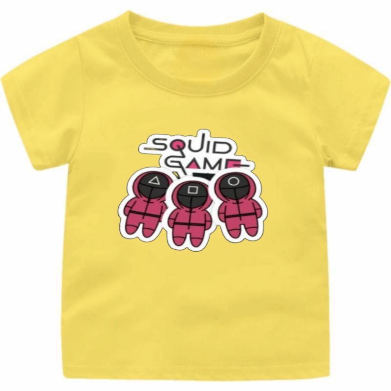 BAJU SQUID GAME ANAK CEWEK-COWOK 1-12 tahun KAOS ANAK CEWEK KAOS ANAK COWOK ATASAN ANAK ANAK