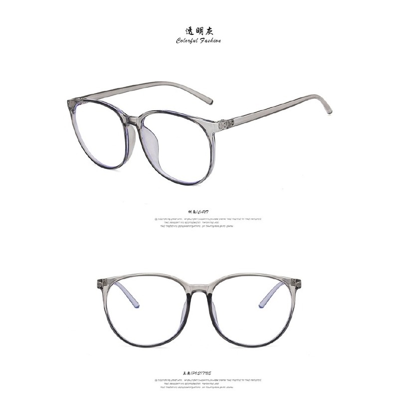 (YUZHU) COD Frame Kacamata Anti Radiasi Wanita Korean Gaya Clear Frame Kacamata Bulat Eyeglasses