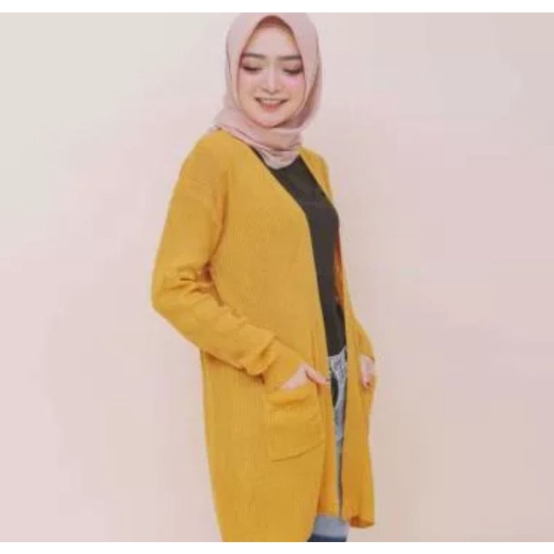 Long cardy Belle oversize - cardigan rajut panjang - cardigan rajut Belle - rajut Belle termurah - rajut Belle tebal - long cardy premium - cardigan oversize - cardigan rajut oversize terbaru - Belle cardy tebal - sweatar rajut oversize - rajut murah-Mustard