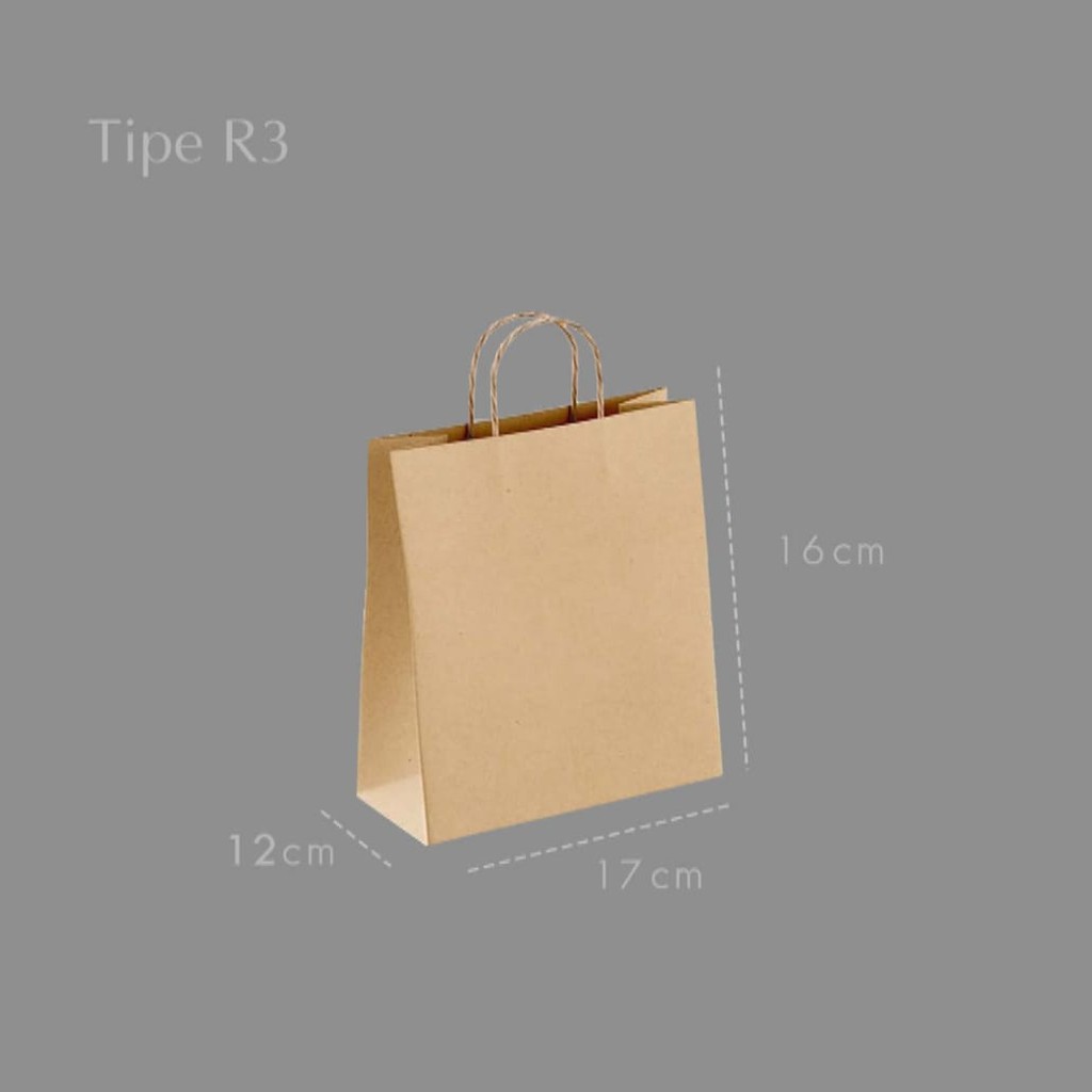 

Paper Bag [12 pcs] / Tas Kertas Polos Warna Coklat Ukuran 17 x 12 x 16 cm PBC-R3