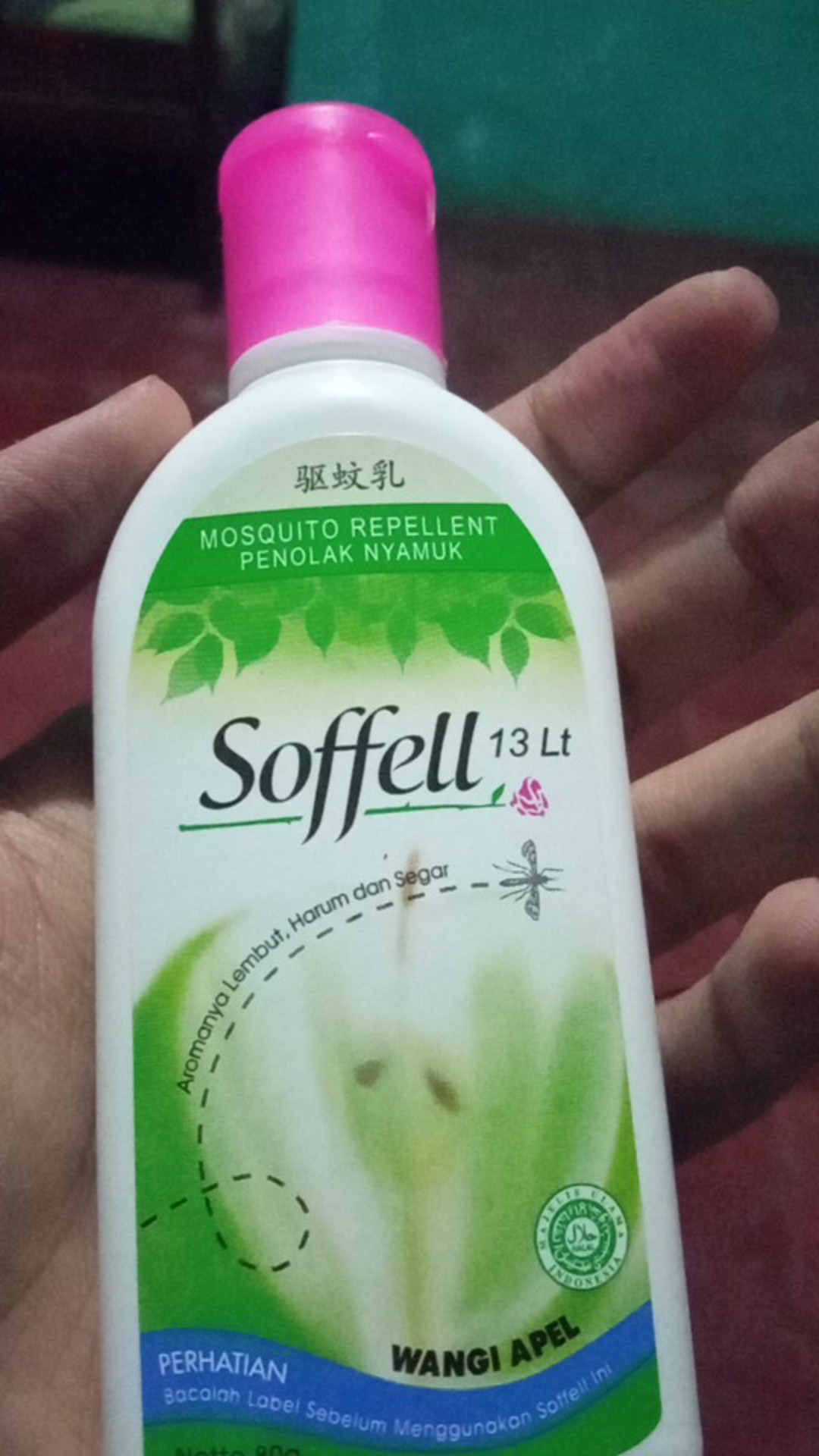 Soffell Anti Nyamuk Botol 80 Gram / 80g, Sofel Anti Nyamuk, Soffell 80g 80gram, Soffell Apel