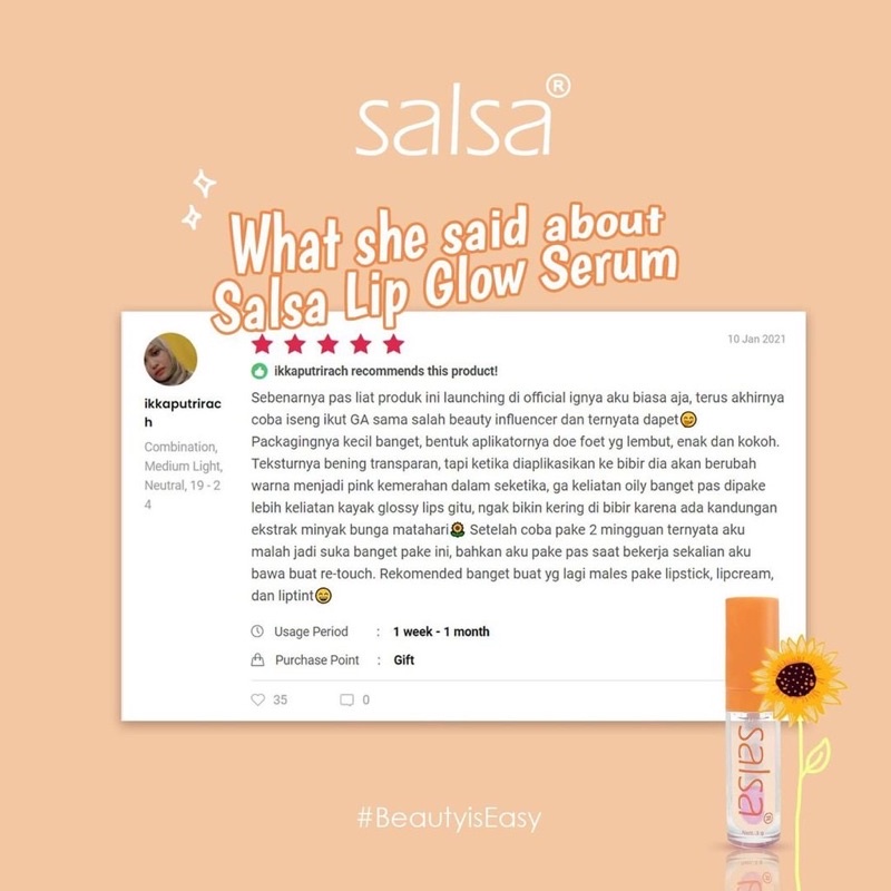 SALSA LIP GLOW SERUM BPOM LIPPIE SERUM BIBIR ORIGINAL