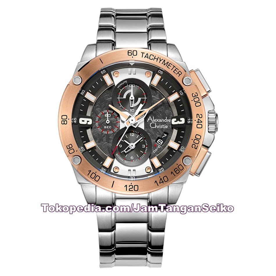 Jam Tangan Pria Alexandre Christie AC 6463 MC BTRBA Chronograph