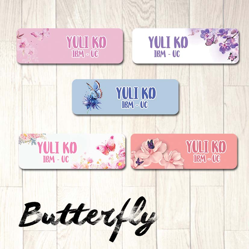 

STIKER LABEL NAMA BUTTERFLY