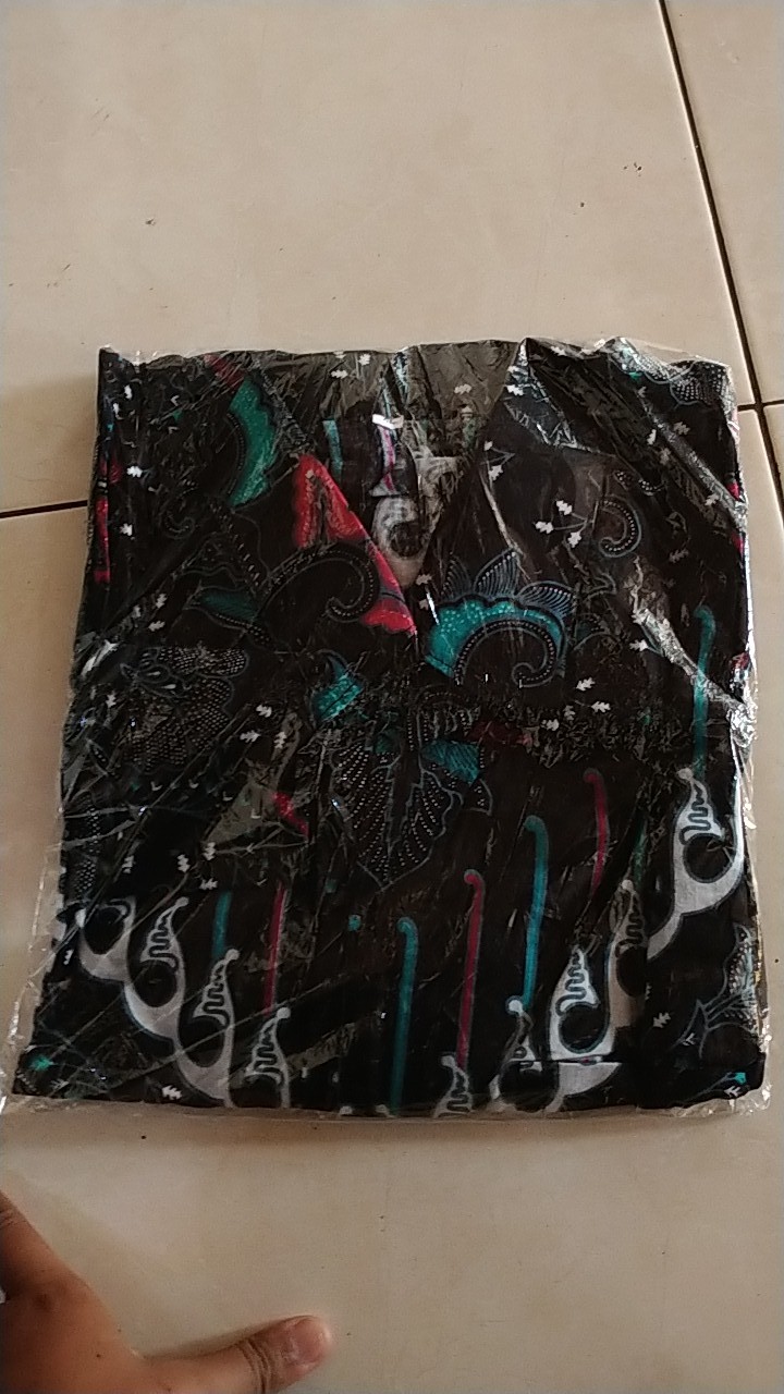 [promo] Kemeja Pria Lengan Panjang Motif Kupu Abu Abu.