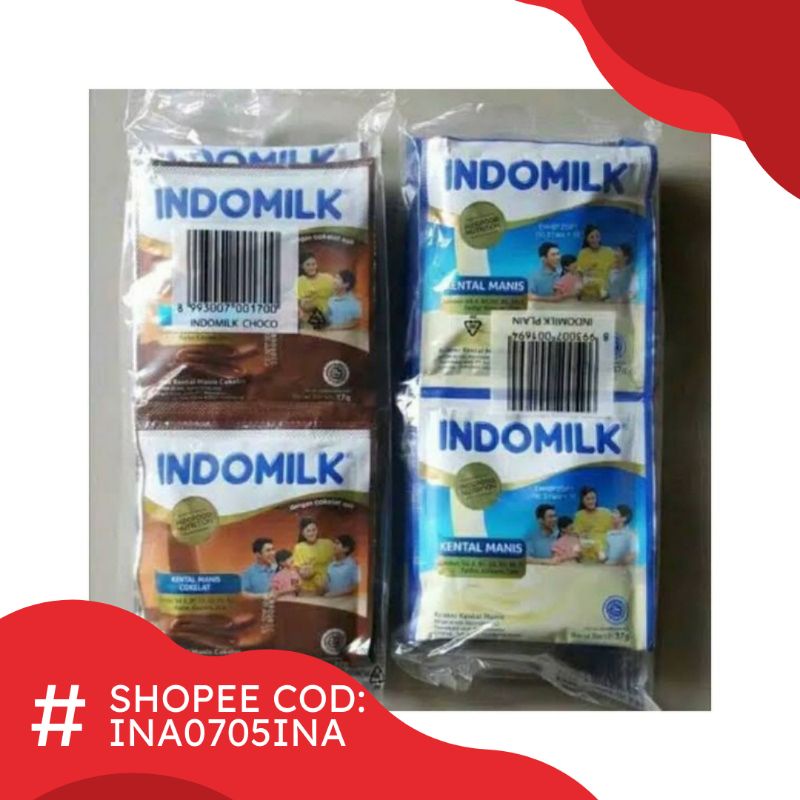 Susu INDOMILK Renteng / Indomilk 6 Sachet / Susu Indomilk 6pcs Renceng