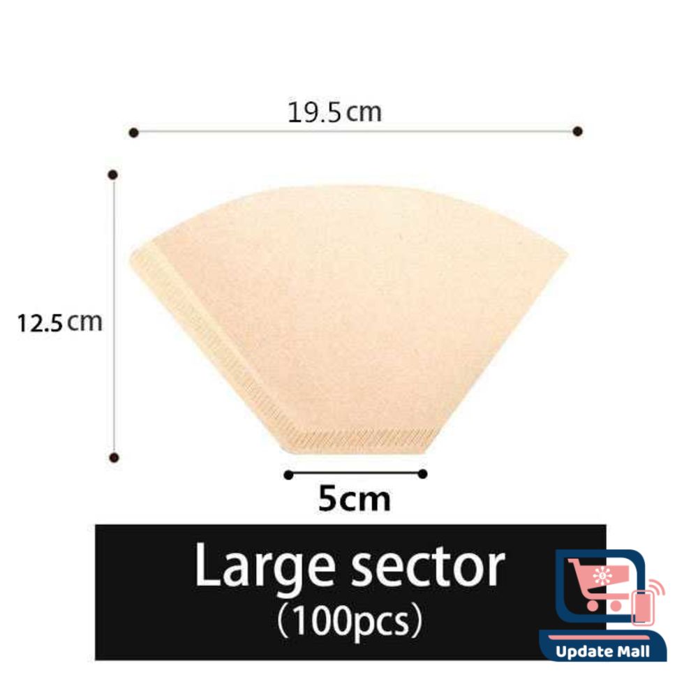 Kertas Filter Saringan Kopi Espresso V60 Drip 100PCS Large U103