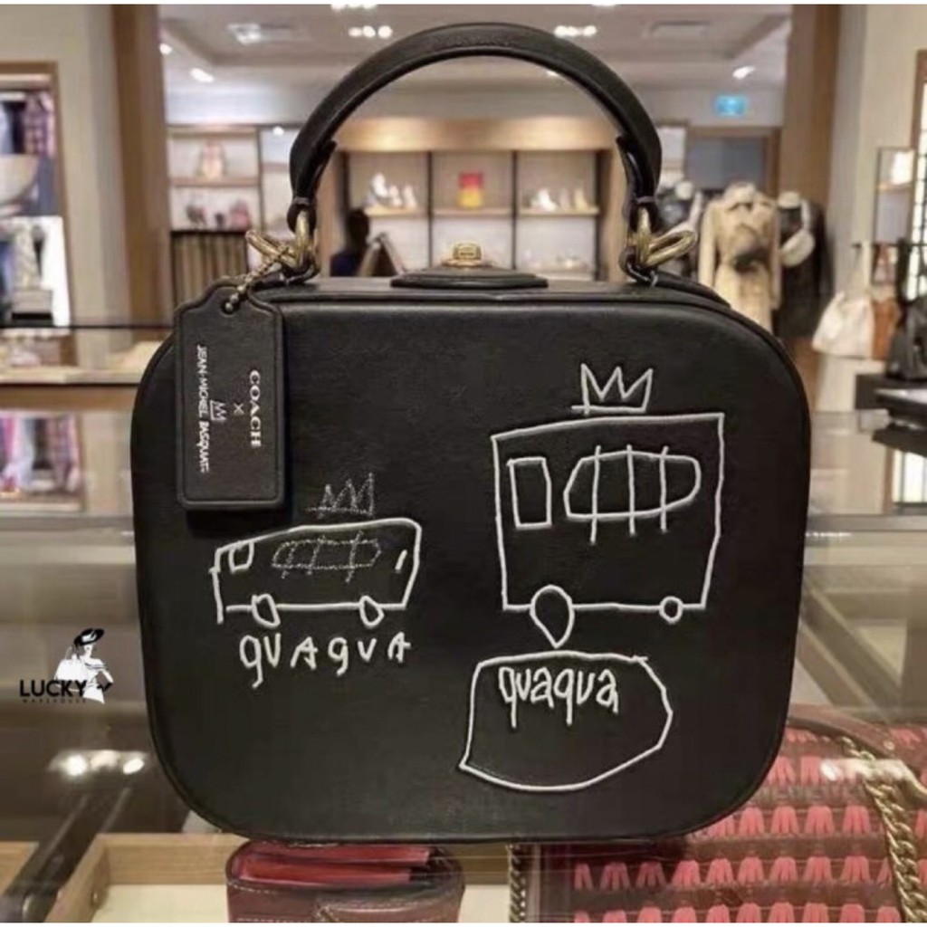 Coach X Jean-Michel Basquiat Square Bag In Black - ORIGINAL 100%