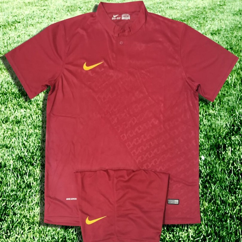 Jersey Futsal Baju Setelan Kaos Olahraga Bola Tim Futsal Kerah Import Grade Original Moro Maroon