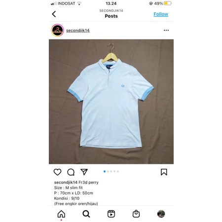 polo shirt fred perry bekas