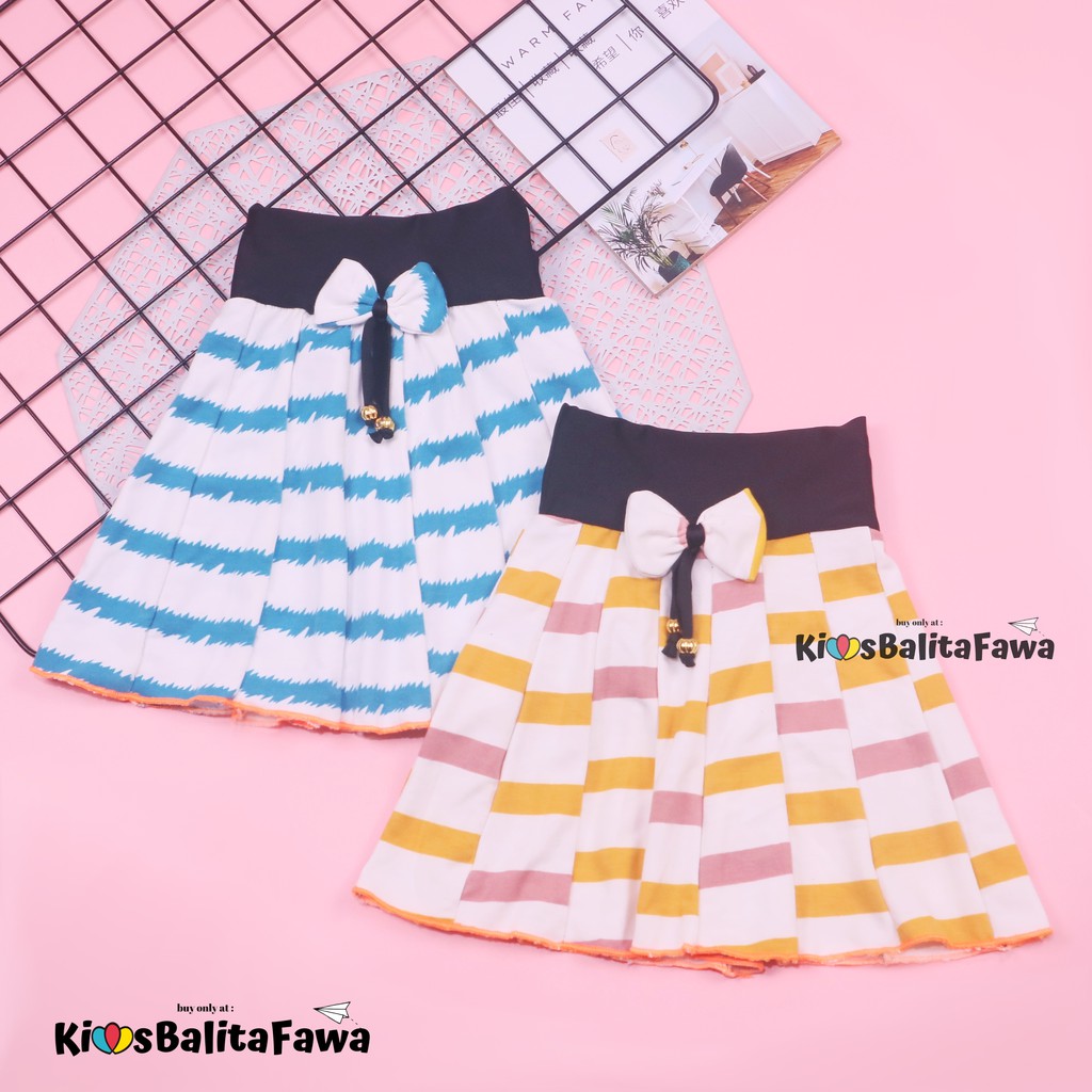 MOTIF Rok Pita Bianca uk 2-10 Tahun / Rok Motif Anak Perempuan Cewek Murah Skirt Bawahan Pendek Adem