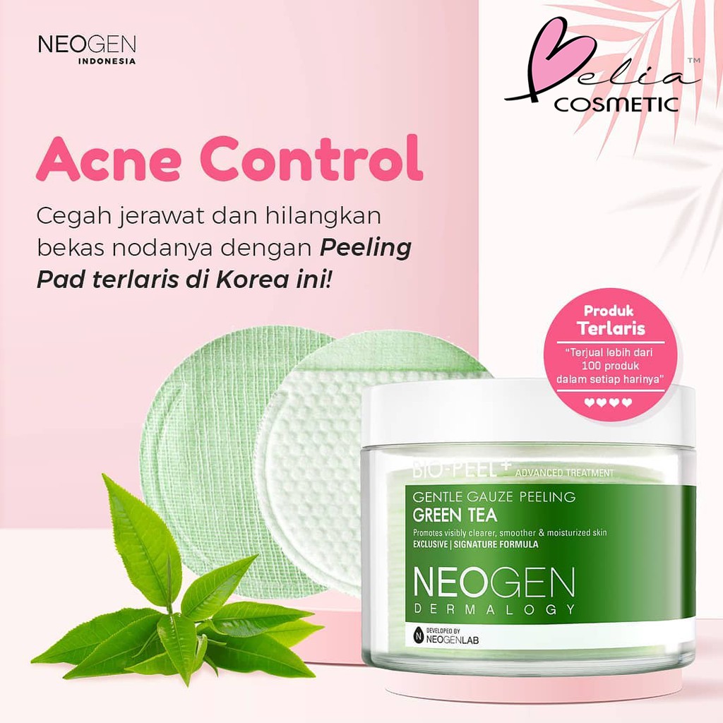 ❤ BELIA ❤ Neogen Dermalogy Bio Peel Gauze Peeling Green Tea | Lemon | Wine  - 18/30 Pads  ✔️BPOM